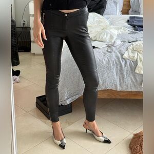Gucci leather pants low rise